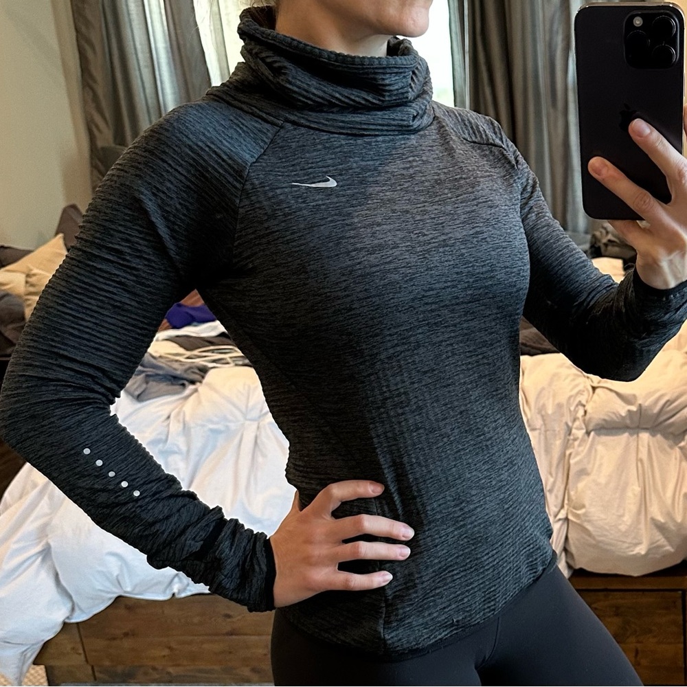 Nike Charcoal Waffle-knit Pullover